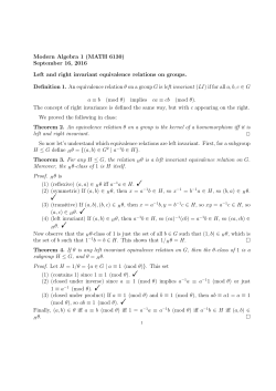 invariant equivalence relations