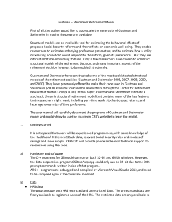 user manual - Center for Retirement Research