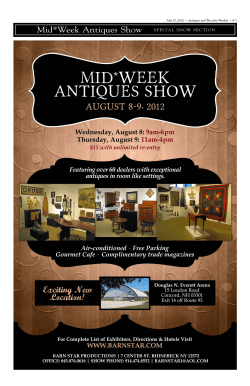 Mid*Week Antiques Show SPECIAL SHOW SECTION