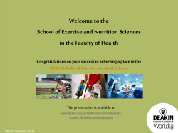 School of Exercise and Nutrition Sciences
