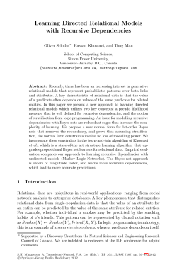Learning Directed Relational Models with Recursive Dependencies