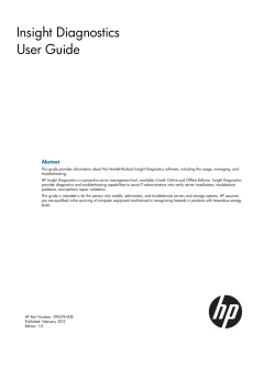 HP Insight Diagnostics User Guide