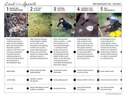 1 make no assumptions 2 lay out a grid 3 expose the site 4 choose