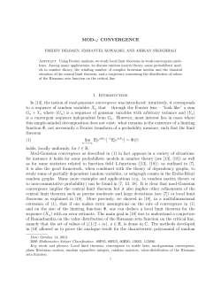MOD-ϕ CONVERGENCE 1. Introduction In [13], the notion of mod