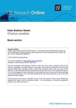 Choice models - LSE Research Online