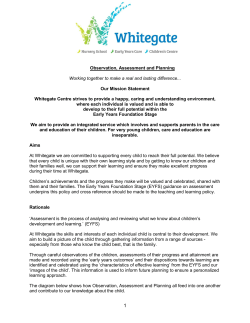 Observation, assessment and planning