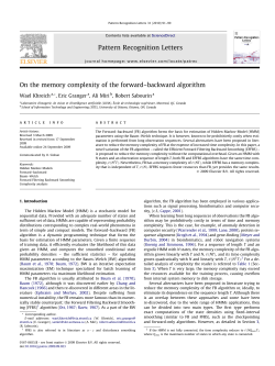 On the memory complexity of the forward&ndash;backward algorithm