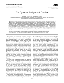 The Dynamic Assignment Problem