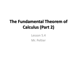 5-4 The Fundamental Theorem of Calculus Pt 2