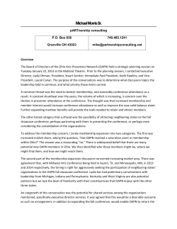 Michael Morris Sr. - Ohio Arts Presenters Network