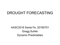 drought forecasting - Dynamic Predictables