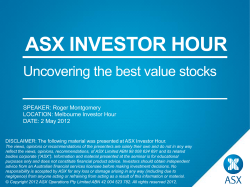 ASX Investor Hour - Uncovering the best value stocks