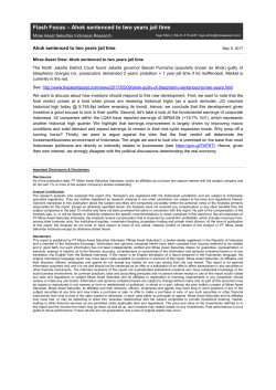 Flash Focus &ndash; Ahok sentenced to two years jail time