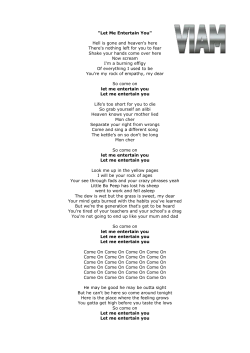 Let Me Entertain You (amended) File