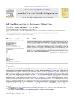 Individual firm and market dynamics of CSR