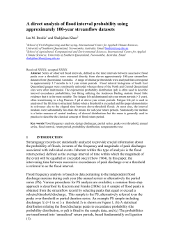 A direct analysis of flood interval probability using