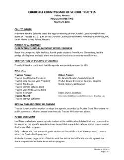 CHURCHILL COUNTY BOARD OF SCHOOL TRUSTEES