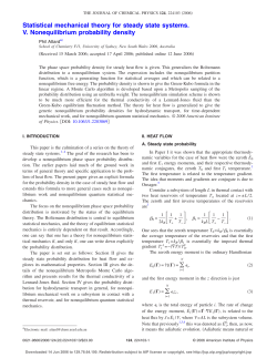 Statistical mechanical theory for steady state systems. V