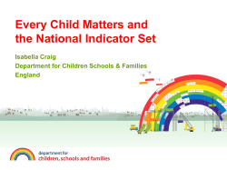 Every Child Matters and the National Indicator Set