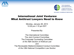 International Joint Ventures