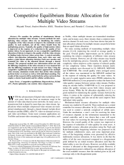 Competitive Equilibrium Bitrate Allocation for Multiple Video Streams
