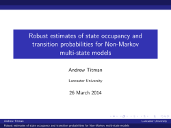 Robust estimates of state occupancy and transition probabilities for