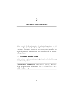 The Power of Randomness