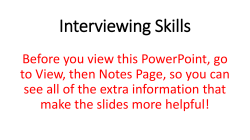 Interviewing Skills - Fulton Schools of Engineering Career Center