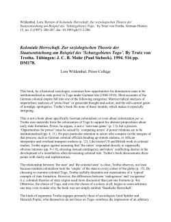 Koloniale Herrschaft. Zur soziologischen Theorie der