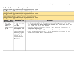 2016 Data Strategy Interventions Template