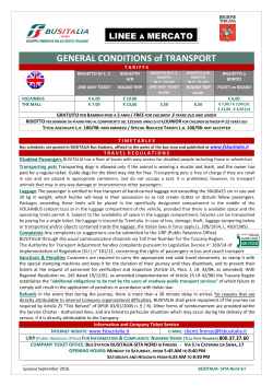 Condizioni Generali di Trasporto per LINEE A MERCATO