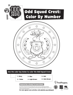 Odd Squad Crest: Color By Number