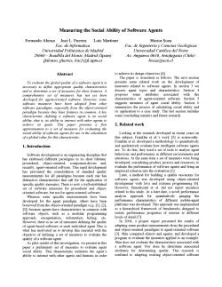 Measuring the Social Ability of Software Agents