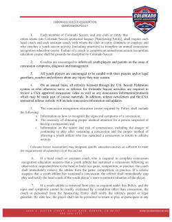 Concussion Policy