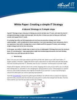 IT Strategy - Ethical IT