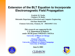 Extension of the BLT Equation to Incorporate Electromagnetic Field