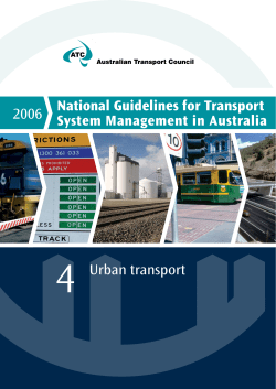 Urban transport National Guidelines for Transport System
