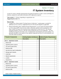 IT System Inventory