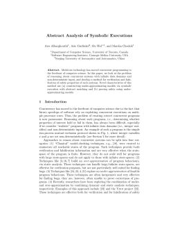 Abstract Analysis of Symbolic Executions