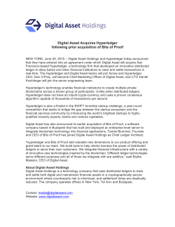 Digital Asset Acquires Hyperledger following prior acquisition of Bits