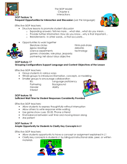 The SIOP Model Chapter 6 Interactions SIOP Feature 16 Frequent