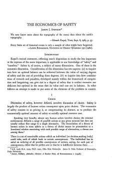 The Economics of Safety - Duke Law Scholarship Repository