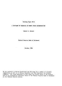A Critique of Theories of Money Stock Determination