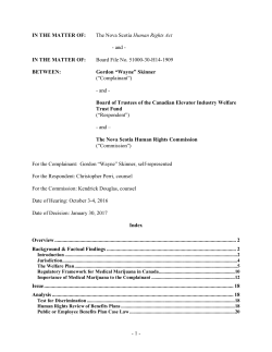 Decision - Nova Scotia Human Rights Commission