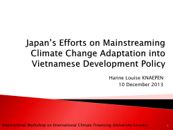 Mainstreaming Climate Change Adaptation into Vietnamese