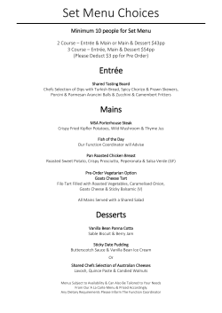 Set Menu Choices