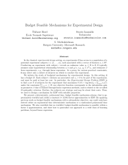Budget Feasible Mechanisms for Experimental Design