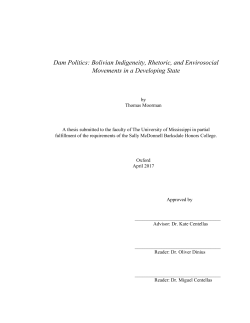 Bolivian Indigeneity, Rhetoric, and Envirosocial Movements in a