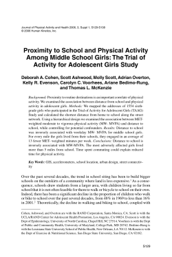 Proximity to School and Physical Activity Among Middle School Girls