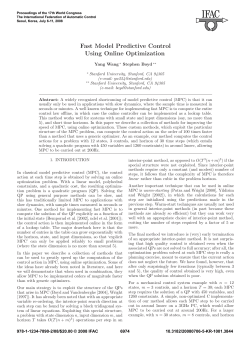 Fast Model Predictive Control Using Online Optimization